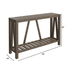 Load image into Gallery viewer, 52 Inch Long Console End Sofa Table-Brown
