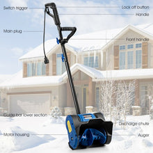 Load image into Gallery viewer, 12-Inch 9 Amp Electric Corded Snow Shovel Driveway Yard Snow Thrower-Blue
