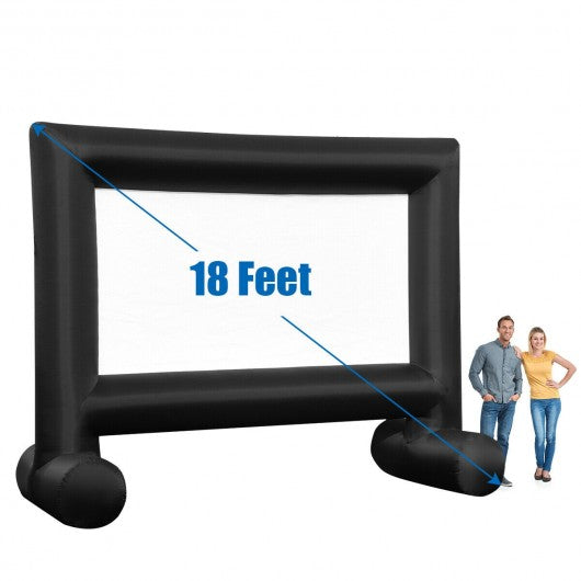 Inflatable Outdoor Movie Projector Screen with Blower-18'