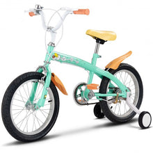 Load image into Gallery viewer, 16&quot; Outdoor Sports Kids Bicycle with Training Wheels Bell-Green
