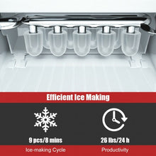Load image into Gallery viewer, Portable Countertop Ice Maker Machine with Scoop-Red
