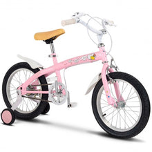 Load image into Gallery viewer, 16&quot; Outdoor Sports Kids Bicycle with Training Wheels Bell-Pink
