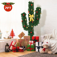 Load image into Gallery viewer, 6&#39; Artificial Cactus Christmas Tree with LED Lights
