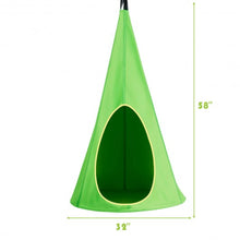 Load image into Gallery viewer, 32&quot; Kids Nest Swing Hanging Seat Hammock-Green
