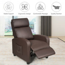 Load image into Gallery viewer, PU Leather Massage Recliner Chair with Footrest-Brown
