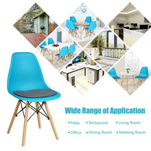 Load image into Gallery viewer, 4Pcs Mid Century Dining Chair with Linen Cushion-Blue
