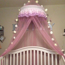 Load image into Gallery viewer, Elegant Lace Princess Round Dome Bedding Net
