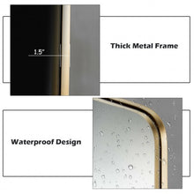 Load image into Gallery viewer, 32&quot; x 20&quot; Metal Frame Wall-Mounted Rectangle Mirror-Golden
