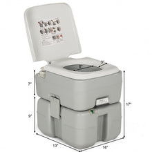 Load image into Gallery viewer, 5.3 Gallon Portable Travel Toilet with Piston Pump Flush
