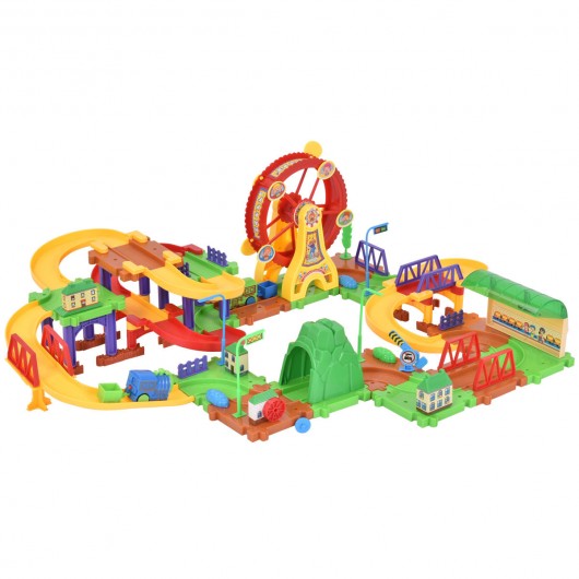 79 pcs Railway Train Building Blocks with Light & Music