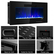 Load image into Gallery viewer, Recessed Wall Mounted Standing Electric Heater Electric Fireplace-36&quot;
