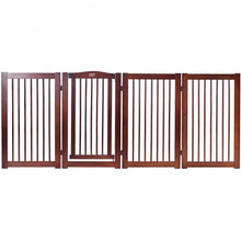 Load image into Gallery viewer, 36&quot; Configurable Folding Wood Pet Dog Safety Fence with Gate-A
