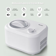 Load image into Gallery viewer, 1.1 QT Ice Cream Maker Automatic Frozen Dessert Machine with Spoon-White
