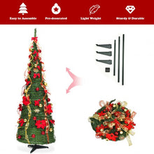 Load image into Gallery viewer, 6 Ft Pre-lit Spruce Christmas Tree with Light and Ribbon

