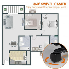 Load image into Gallery viewer, 1500 W Oil-Filled Heater Portable Radiator Space Heater w/ Adjustable Thermostat
