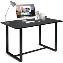 Load image into Gallery viewer, Computer Desk with Bamboo Top &amp; Metal Frame-Black Desk
