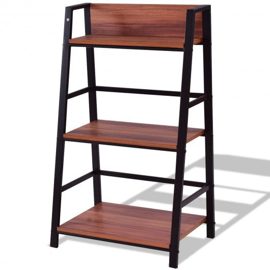 3-Tier Home Office Ladder Shelf Bookshelf Plant Display Stand Storage Shelves