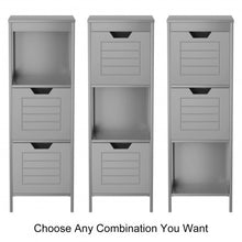 Load image into Gallery viewer, Bathroom Wooden Floor Cabinet Multifunction Storage Rack Stand Organizer-Gray
