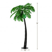 Load image into Gallery viewer, 5 ft Artificial Lighted Palm Tree with LED Lights and Metal Base
