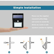 Load image into Gallery viewer, 4 Pcs 30 LED Solar Lights Motion Sensor Solar Powered Wall Lights  Garden Path
