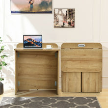 Load image into Gallery viewer, Folding Space Saving Computer/  Laptop Desk Table Workstation with Handle
