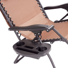 Load image into Gallery viewer, Folding Recliner Lounge Chair with Shade Canopy Cup Holder-Coffee

