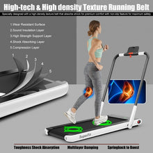 Load image into Gallery viewer, 2-in-1 Folding Treadmill with RC Bluetooth Speaker LED Display-White
