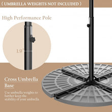 Load image into Gallery viewer, 10 Inch Patio Hanging Solar LED Umbrella Sun Shade with Cross Base-Beige
