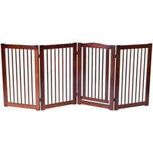 Load image into Gallery viewer, 36&quot; Configurable Folding Wood Pet Dog Safety Fence with Gate-A

