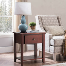 Load image into Gallery viewer, Nightstand Beside Sofa Table End Table with Drawer &amp; Shelf
