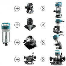 Load image into Gallery viewer, 1.25HP Palm Router Electric Trimmer Kit Variable Woodworking Tool
