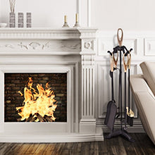 Load image into Gallery viewer, 5 pcs Stylish Gold Iron Fireplace Tools Set
