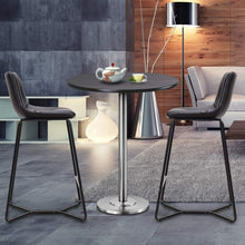 Load image into Gallery viewer, Set of 2 PU Leather Bar Stools Pub Chairs with Metal Legs
