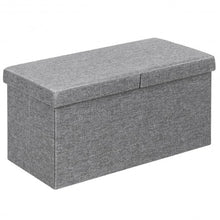 Load image into Gallery viewer, 30&quot; Folding Storage Ottoman with Lift Top-Light Gray
