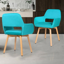 Load image into Gallery viewer, Set of 2 Modern Accent Armchairs-Blue
