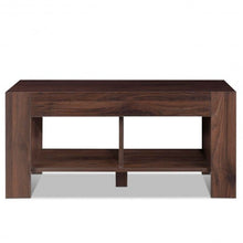 Load image into Gallery viewer, 2-tier Wood Coffee Table Sofa Side Table with Storage Shelf-Walnut
