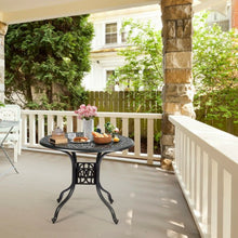 Load image into Gallery viewer, 36&quot; Cast Aluminum Round Patio Dining Table with Umbrella Hole
