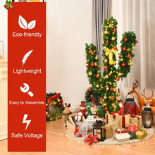 Load image into Gallery viewer, 5&#39; / 6&#39; / 7&#39; Artificial Cactus Christmas Tree with Lights-5&#39;
