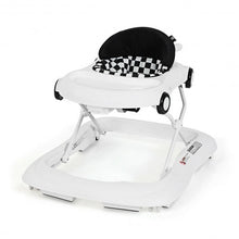 Load image into Gallery viewer, 2-in-1 Foldable Baby Walker with Music Player &amp; Lights-White
