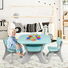 Load image into Gallery viewer, Children Kids Activity Table &amp; Chair Set Play Furniture W/Storage-Blue
