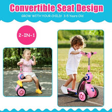 Load image into Gallery viewer, 2-in-1 Kick Scooter Balance Trike With 3 Wheel -Pink
