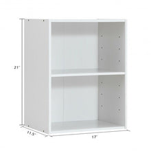 Load image into Gallery viewer, 2 Tier Open Night Stand End Table Sofa Side Storage Furniture-White
