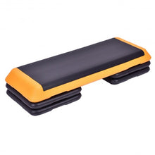 Load image into Gallery viewer, 43&quot; Height Adjustable Fitness Aerobic Step with Risers-Orange
