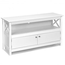 Load image into Gallery viewer, 44&quot; Wooden Storage Cabinet TV Stand-White
