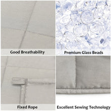 Load image into Gallery viewer, 25 lbs Weighted Blankets 100% Cotton with Glass Beads -Light Gray
