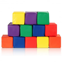 Load image into Gallery viewer, 12 Piece 5.5&quot; Soft Foam Building Blocks
