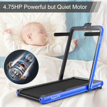 Load image into Gallery viewer, 4.75HP 2 In 1 Folding Treadmill with Remote APP Control-Navy
