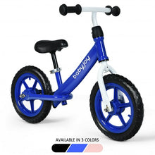 Load image into Gallery viewer, 12&quot; Kids Balance No-Pedal Ride Pre Learn Bike with Adjustable Seat-Blue
