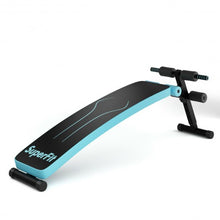 Load image into Gallery viewer, Folding Weight Bench Adjustable Sit-up Board Workout Slant Bench-Blue
