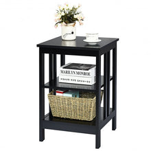 Load image into Gallery viewer, 3-tier Side Table Nightstand with Stable Structure-Black
